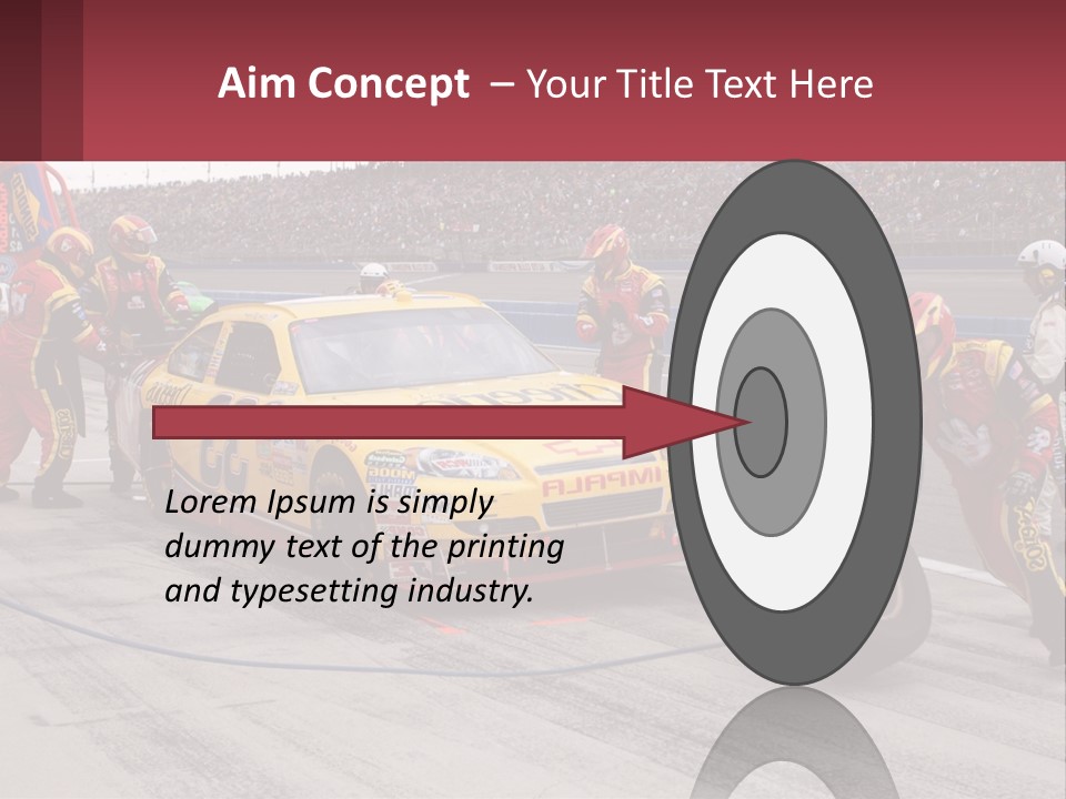 A Group Of People Standing Around A Race Car PowerPoint Template