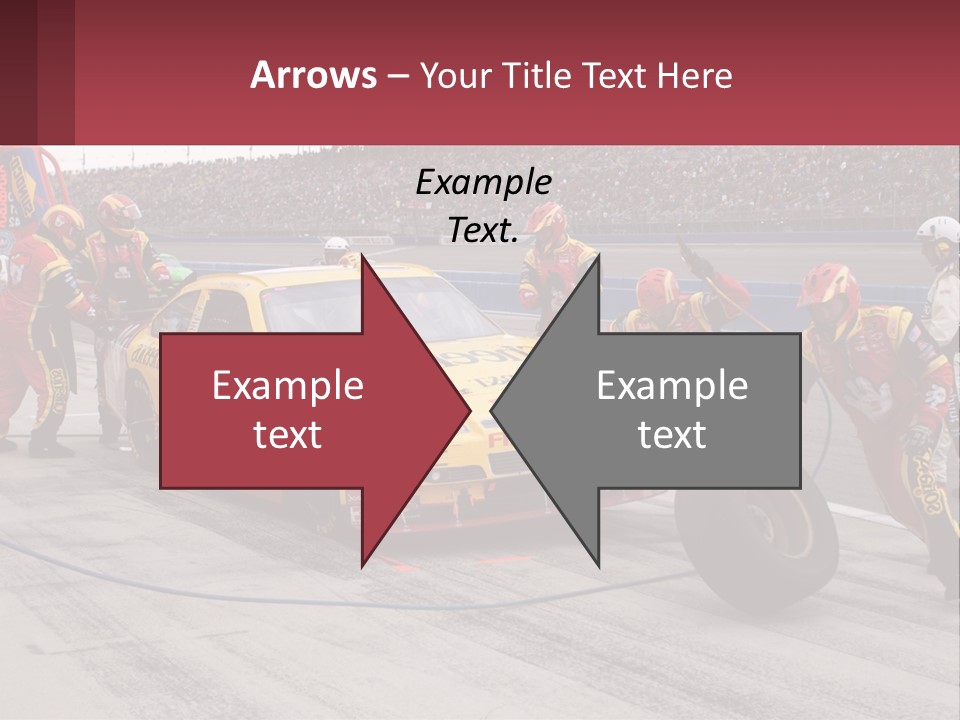 A Group Of People Standing Around A Race Car PowerPoint Template