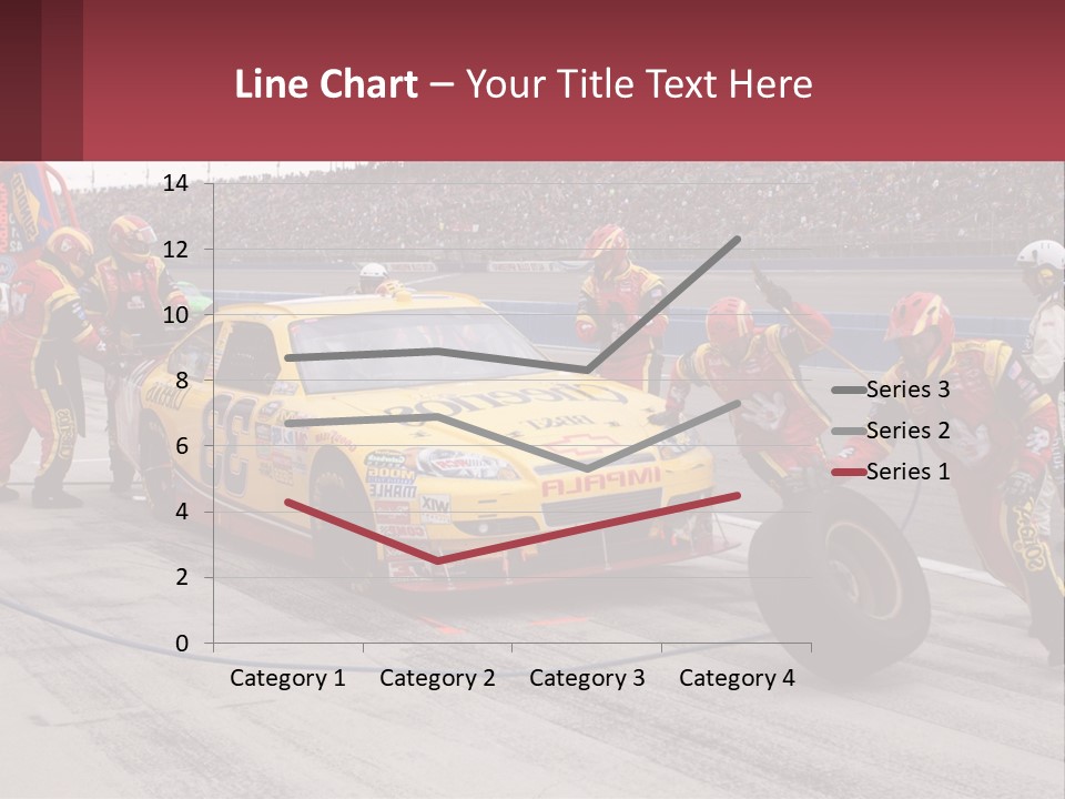 A Group Of People Standing Around A Race Car PowerPoint Template