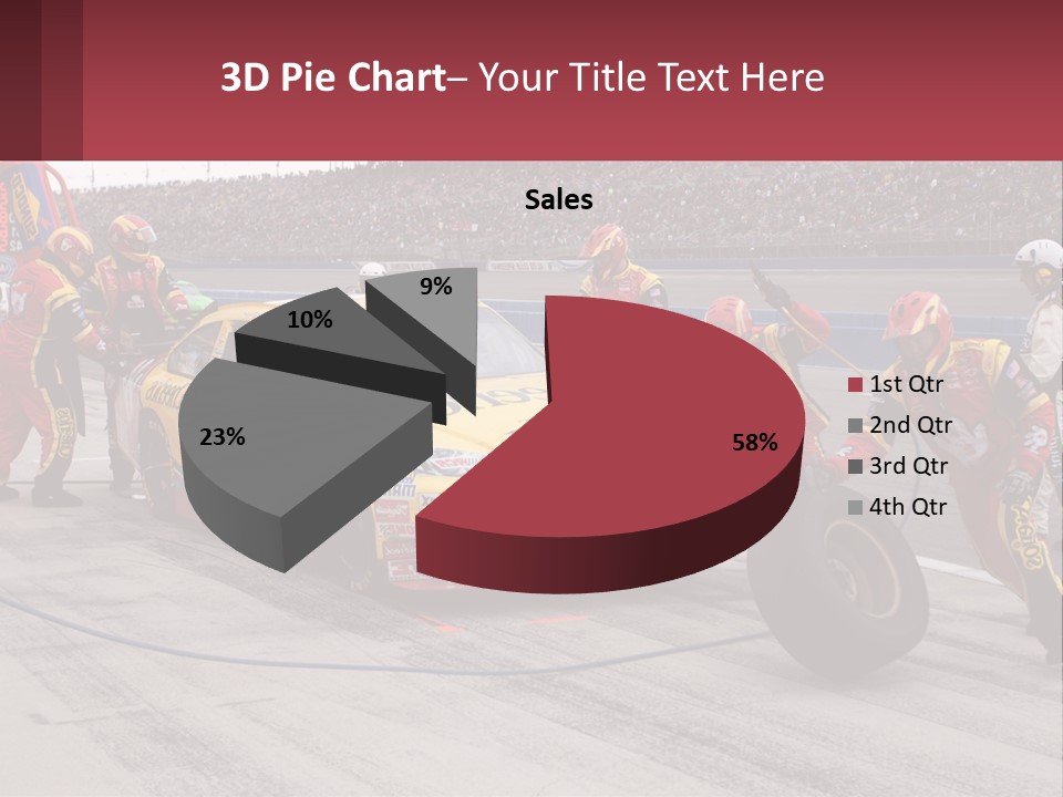 A Group Of People Standing Around A Race Car PowerPoint Template
