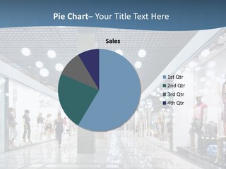 A Group Of People Walking Through A Mall PowerPoint Template
