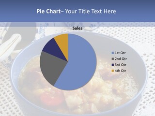 A Bowl Of Soup On Top Of A Table PowerPoint Template