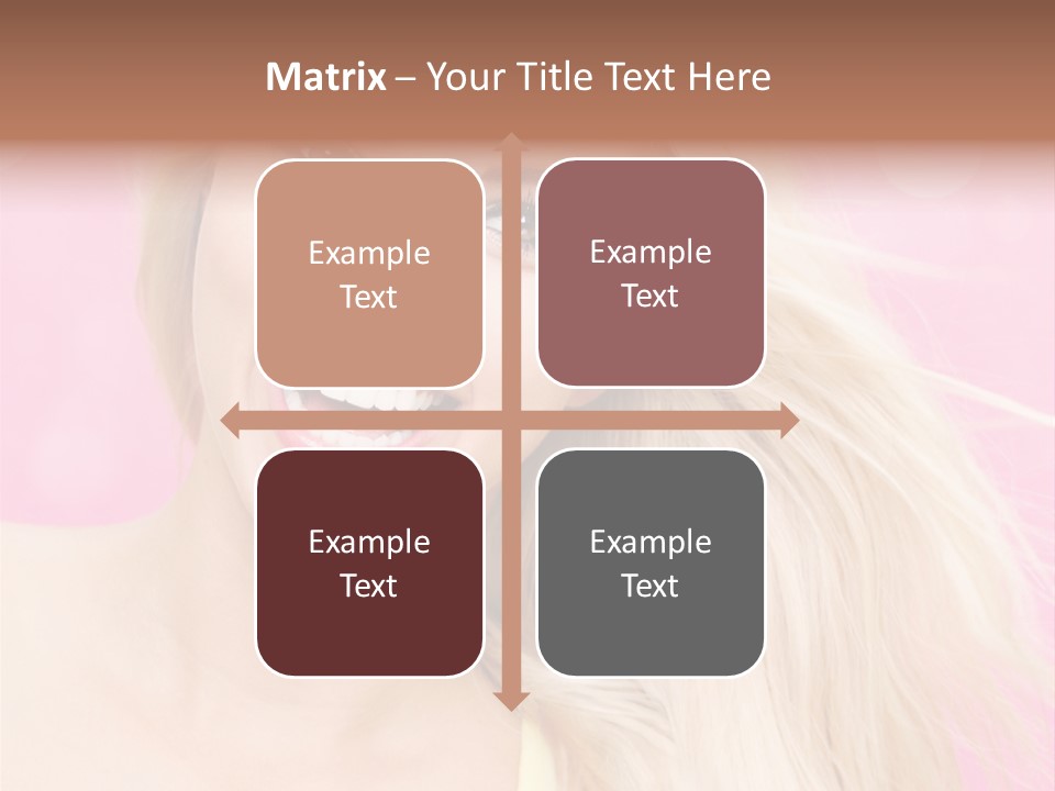 A Woman With Blonde Hair Is Smiling For The Camera PowerPoint Template