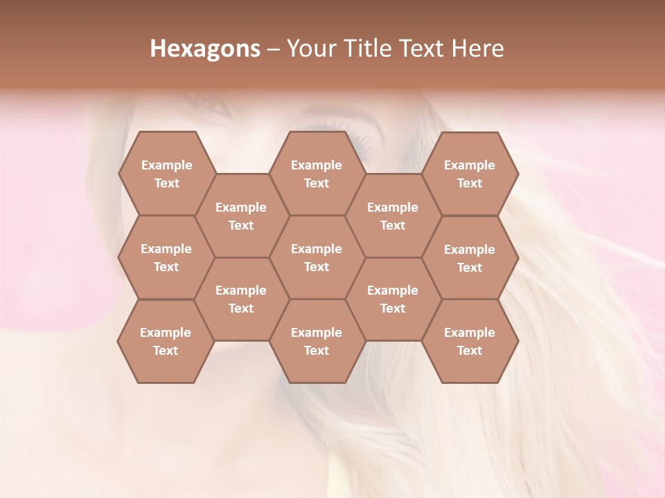 A Woman With Blonde Hair Is Smiling For The Camera PowerPoint Template