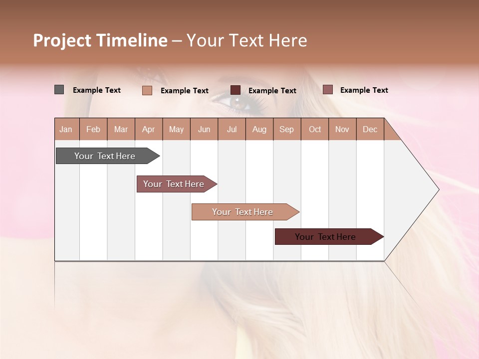 A Woman With Blonde Hair Is Smiling For The Camera PowerPoint Template