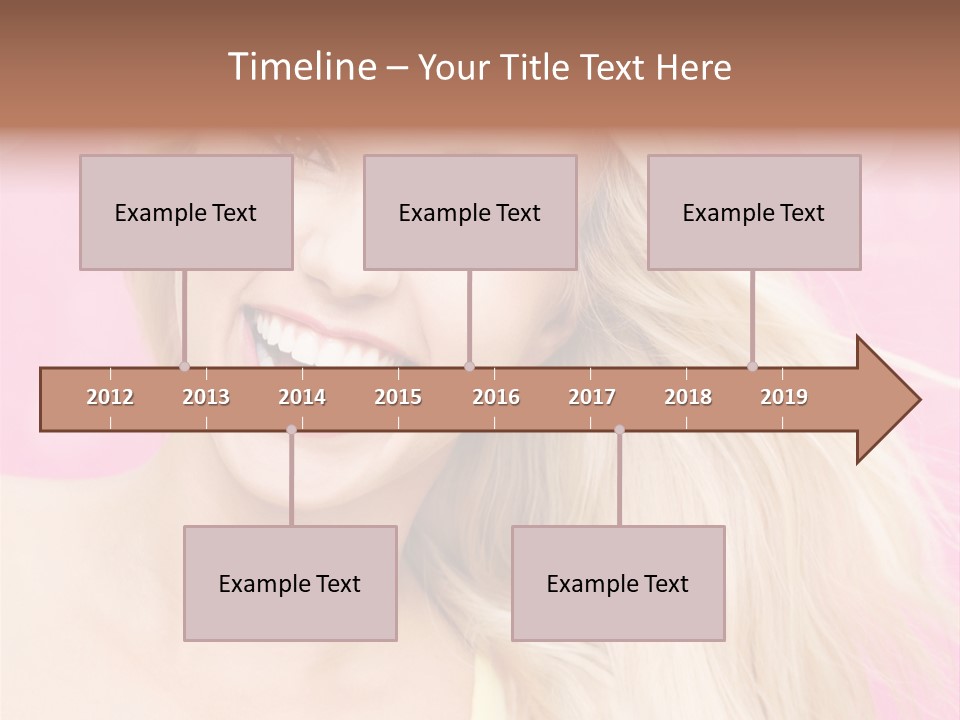A Woman With Blonde Hair Is Smiling For The Camera PowerPoint Template