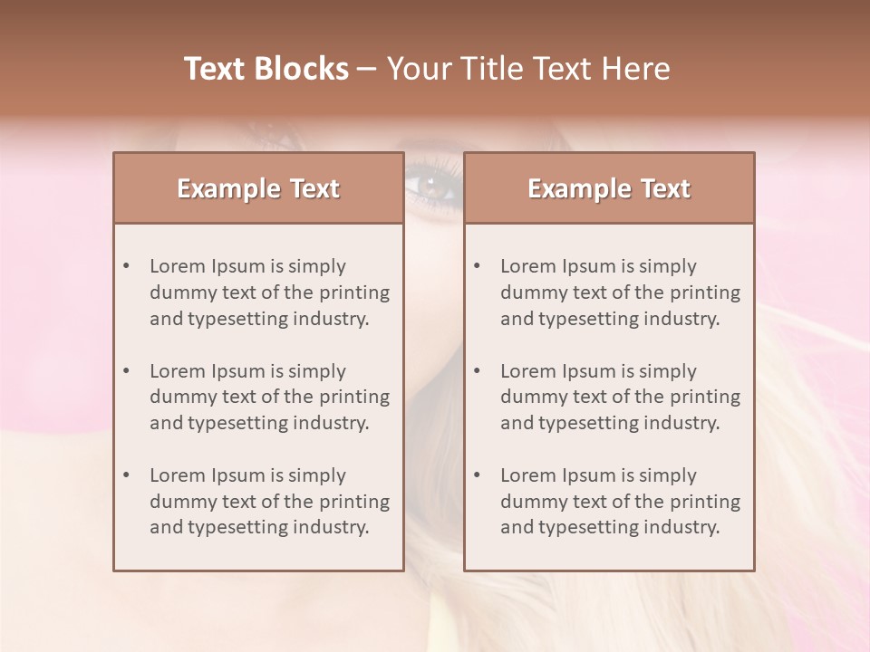 A Woman With Blonde Hair Is Smiling For The Camera PowerPoint Template