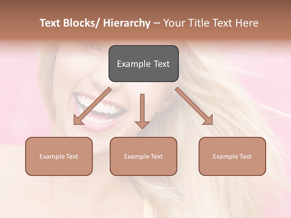 A Woman With Blonde Hair Is Smiling For The Camera PowerPoint Template