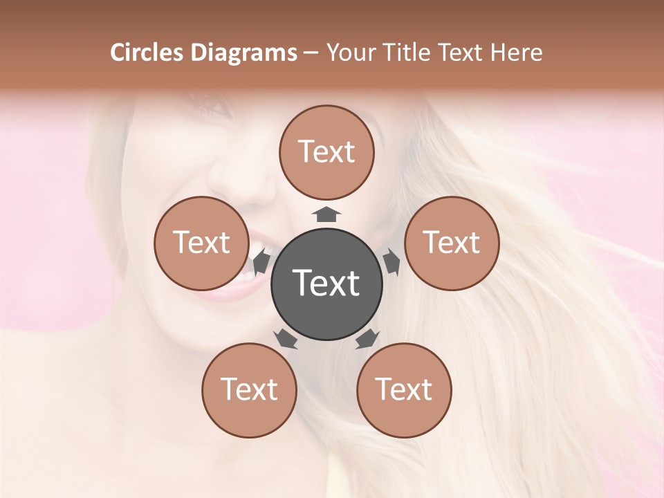 A Woman With Blonde Hair Is Smiling For The Camera PowerPoint Template