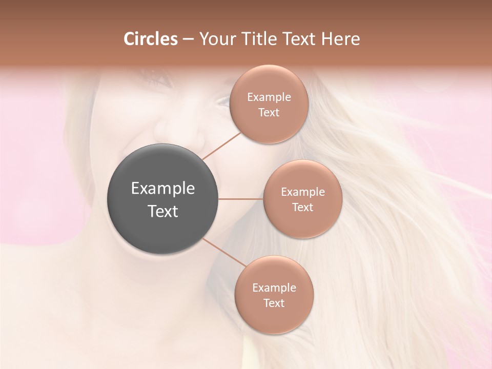 A Woman With Blonde Hair Is Smiling For The Camera PowerPoint Template