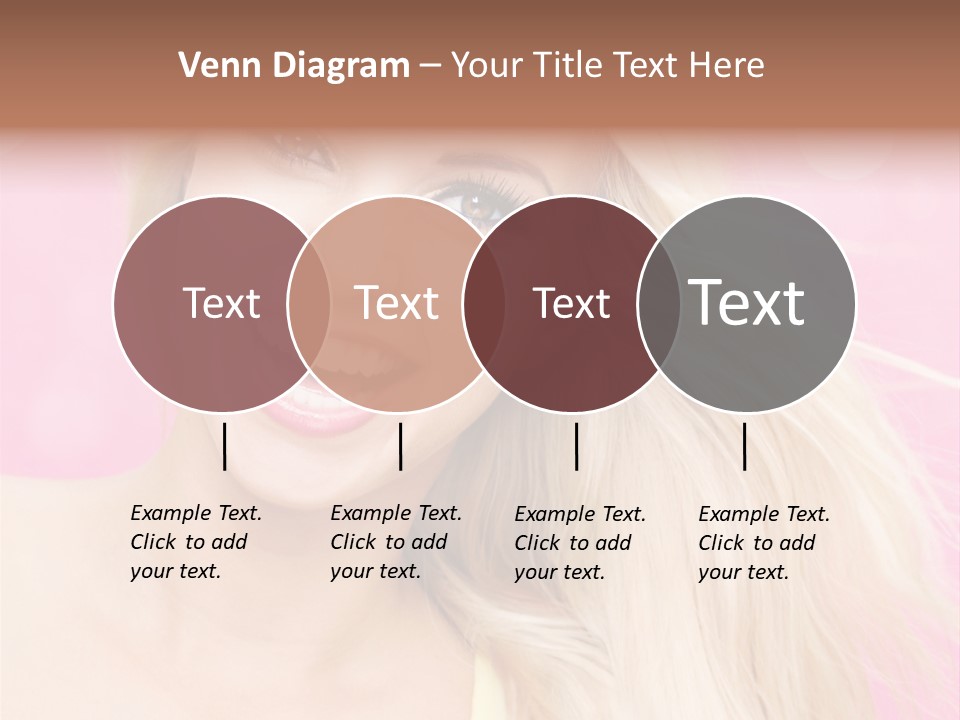A Woman With Blonde Hair Is Smiling For The Camera PowerPoint Template