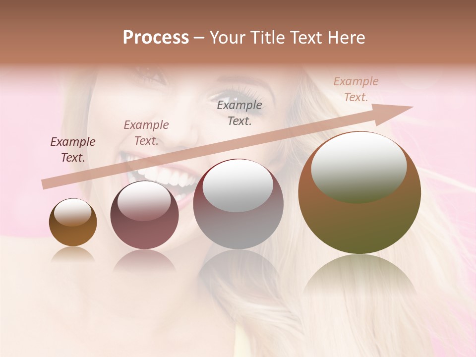 A Woman With Blonde Hair Is Smiling For The Camera PowerPoint Template