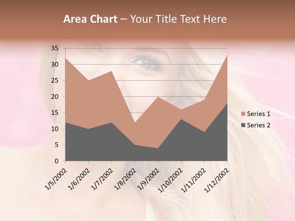 A Woman With Blonde Hair Is Smiling For The Camera PowerPoint Template