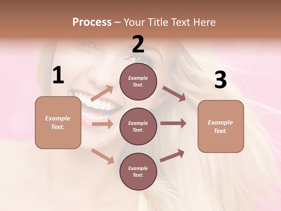 A Woman With Blonde Hair Is Smiling For The Camera PowerPoint Template
