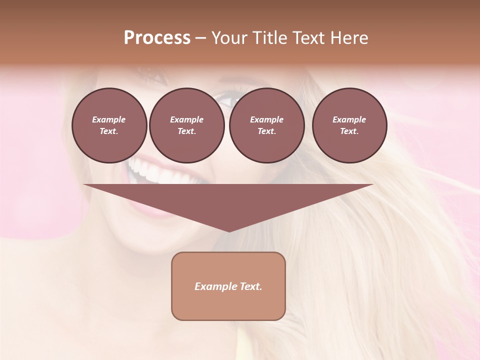 A Woman With Blonde Hair Is Smiling For The Camera PowerPoint Template