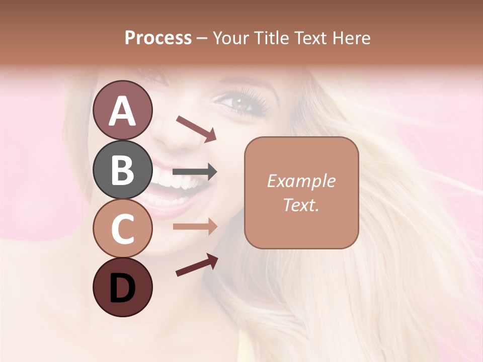 A Woman With Blonde Hair Is Smiling For The Camera PowerPoint Template