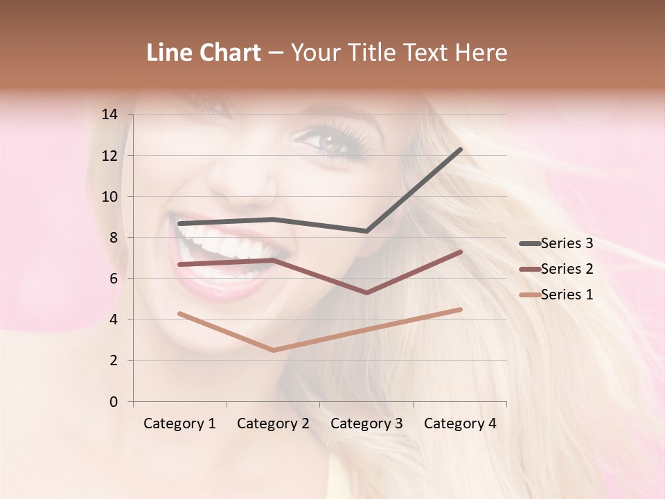 A Woman With Blonde Hair Is Smiling For The Camera PowerPoint Template