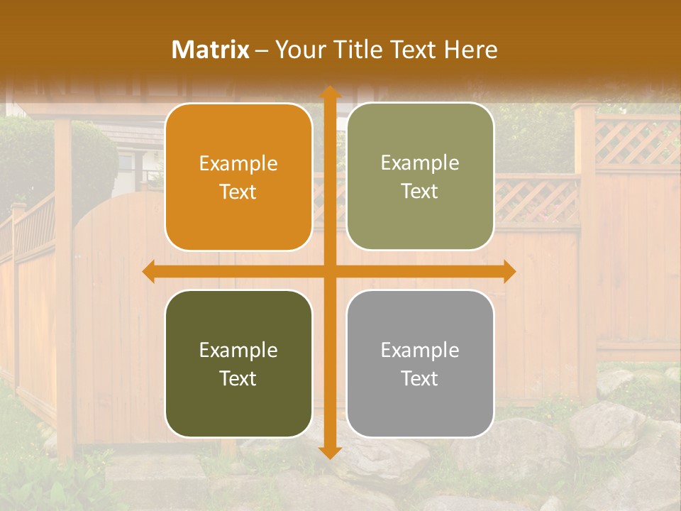 A Wooden Fence With A Gate In Front Of It PowerPoint Template