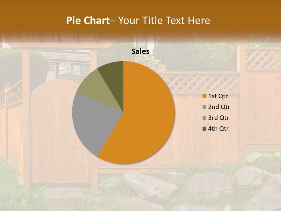 A Wooden Fence With A Gate In Front Of It PowerPoint Template