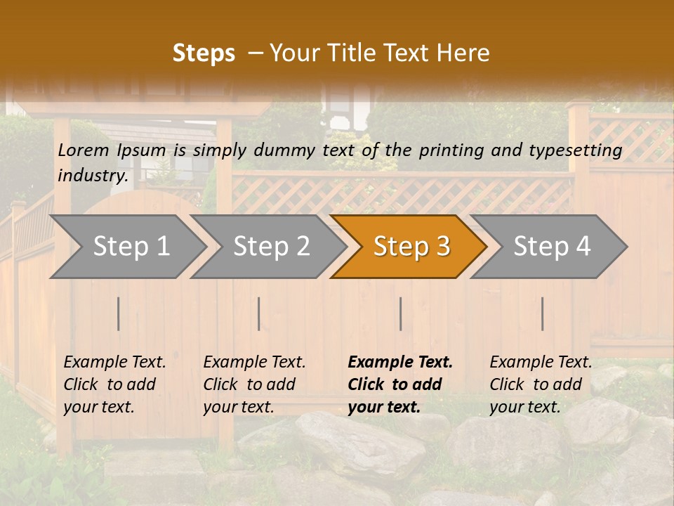 A Wooden Fence With A Gate In Front Of It PowerPoint Template