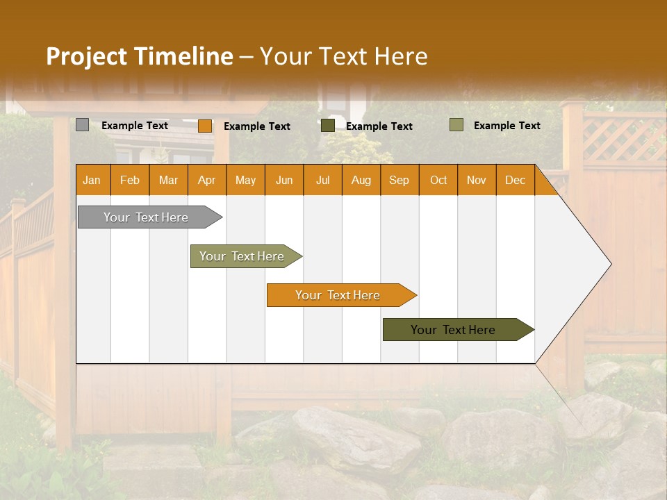 A Wooden Fence With A Gate In Front Of It PowerPoint Template