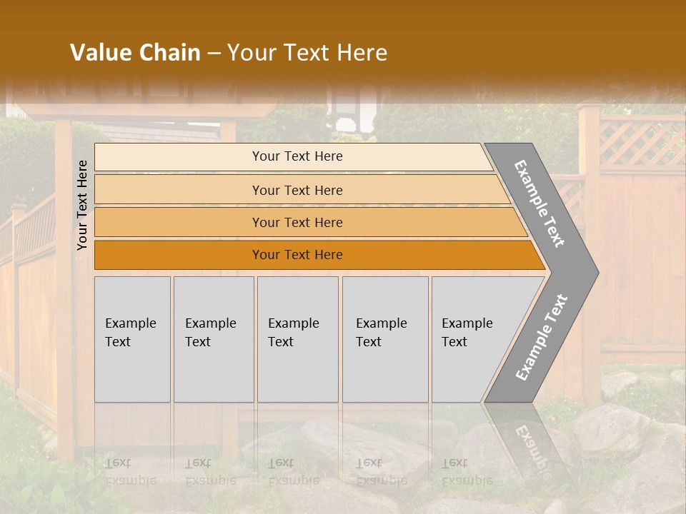 A Wooden Fence With A Gate In Front Of It PowerPoint Template