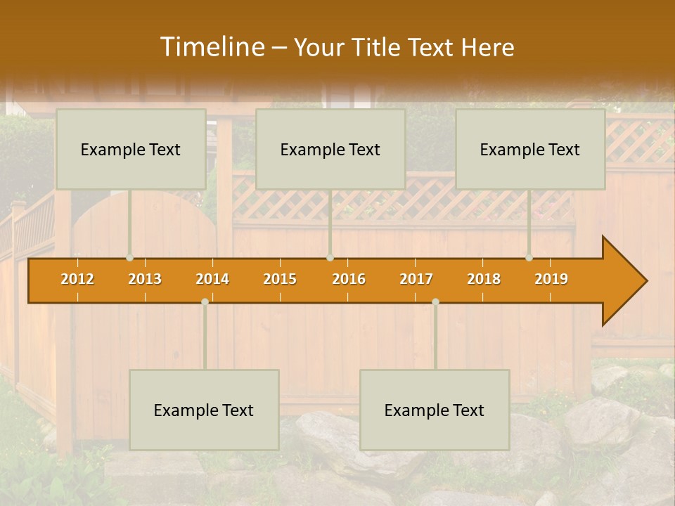 A Wooden Fence With A Gate In Front Of It PowerPoint Template