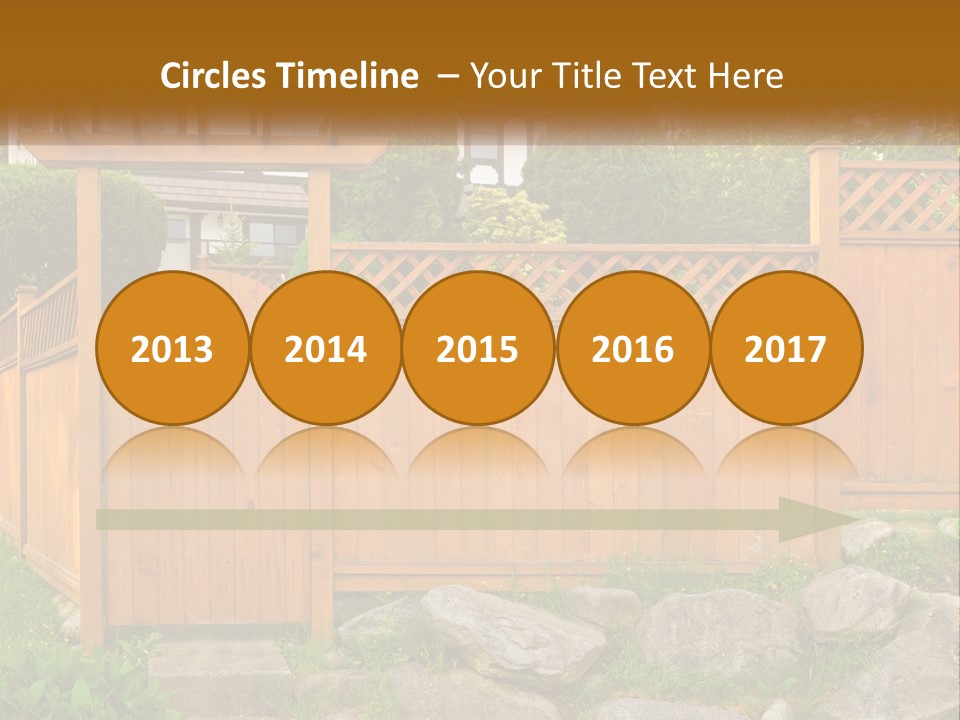 A Wooden Fence With A Gate In Front Of It PowerPoint Template