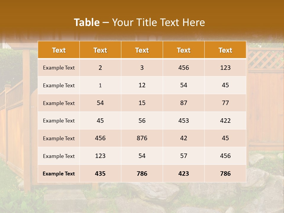 A Wooden Fence With A Gate In Front Of It PowerPoint Template