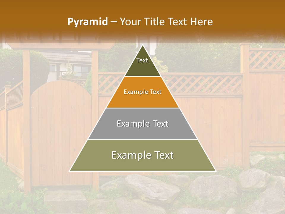 A Wooden Fence With A Gate In Front Of It PowerPoint Template