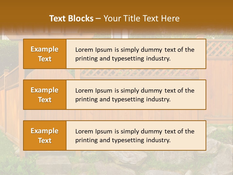 A Wooden Fence With A Gate In Front Of It PowerPoint Template