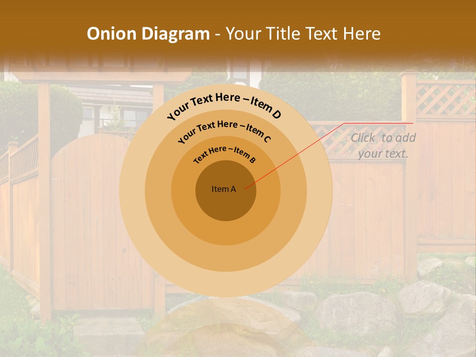 A Wooden Fence With A Gate In Front Of It PowerPoint Template