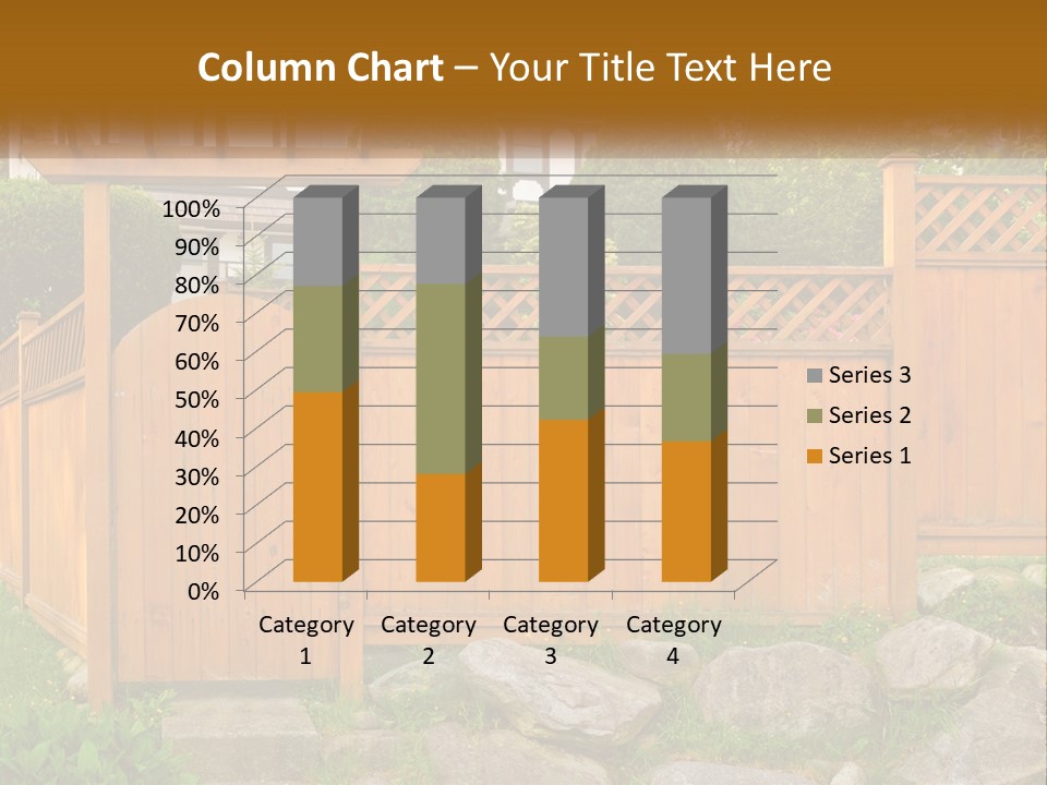 A Wooden Fence With A Gate In Front Of It PowerPoint Template