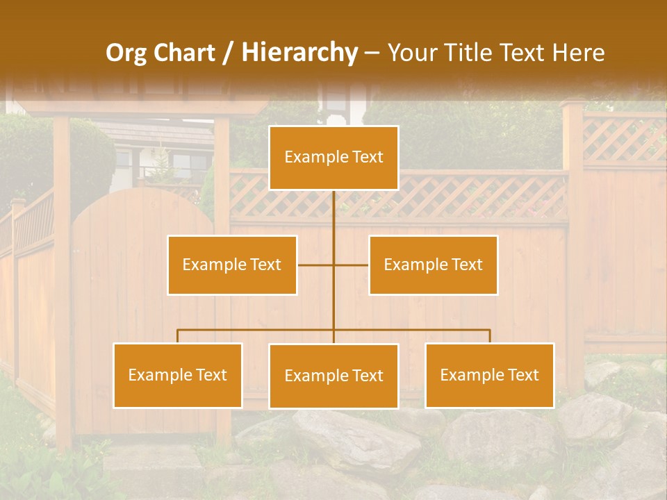 A Wooden Fence With A Gate In Front Of It PowerPoint Template