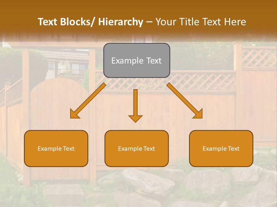 A Wooden Fence With A Gate In Front Of It PowerPoint Template