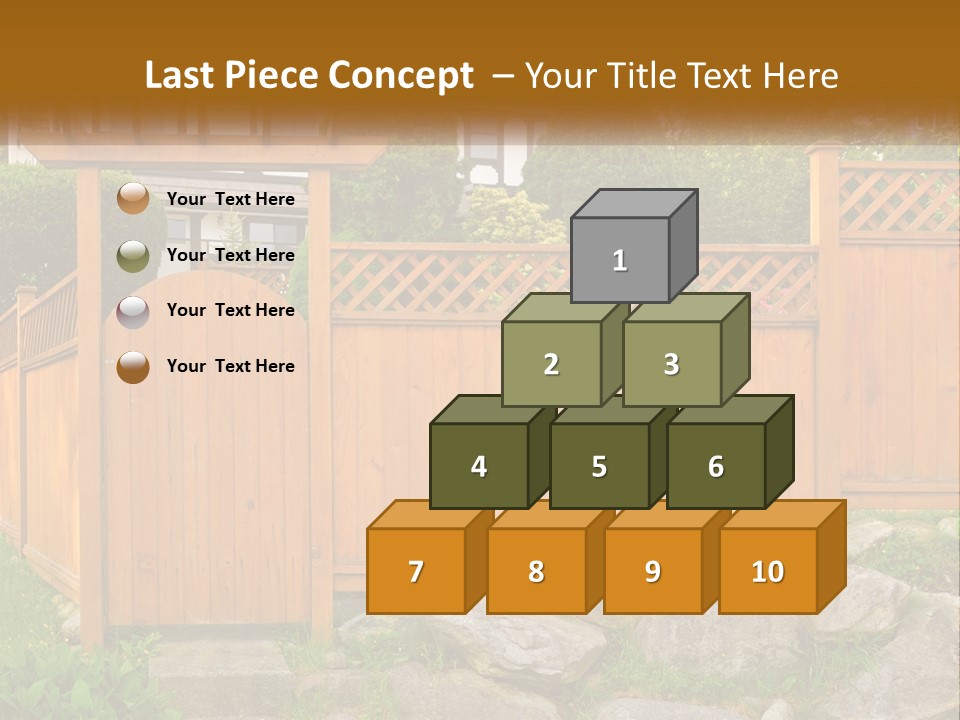 A Wooden Fence With A Gate In Front Of It PowerPoint Template