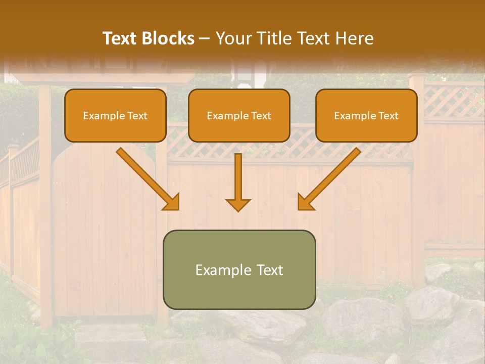 A Wooden Fence With A Gate In Front Of It PowerPoint Template