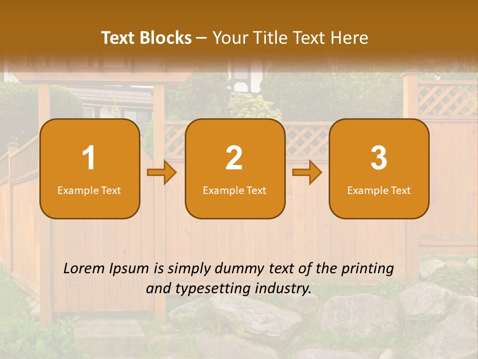 A Wooden Fence With A Gate In Front Of It PowerPoint Template