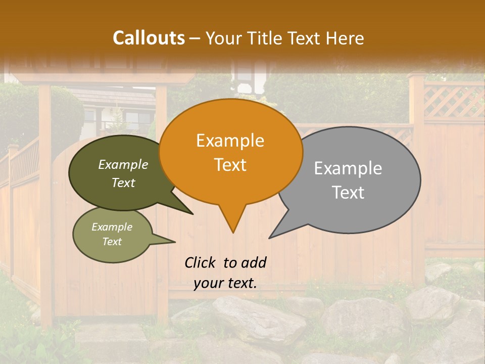 A Wooden Fence With A Gate In Front Of It PowerPoint Template