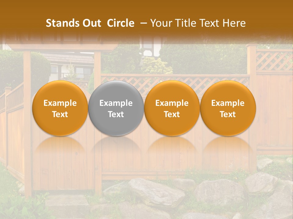 A Wooden Fence With A Gate In Front Of It PowerPoint Template