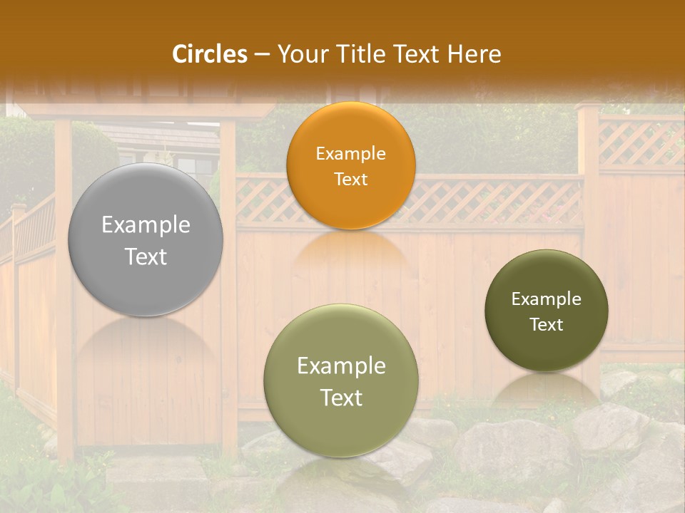 A Wooden Fence With A Gate In Front Of It PowerPoint Template