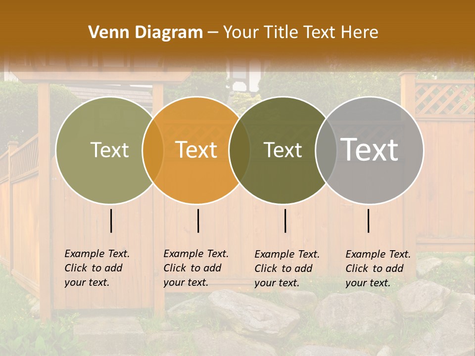 A Wooden Fence With A Gate In Front Of It PowerPoint Template