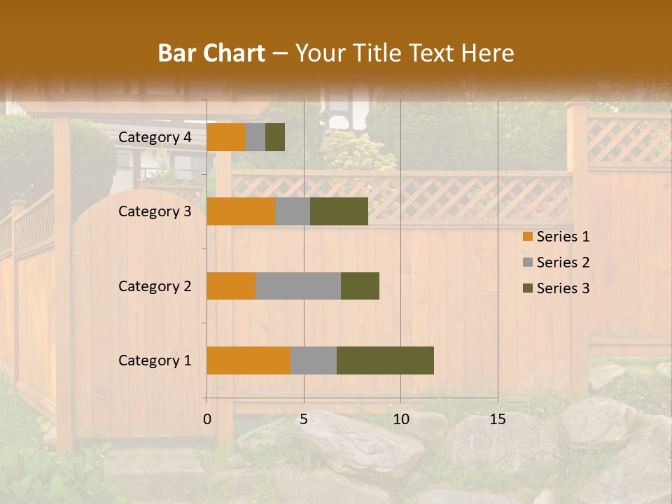 A Wooden Fence With A Gate In Front Of It PowerPoint Template