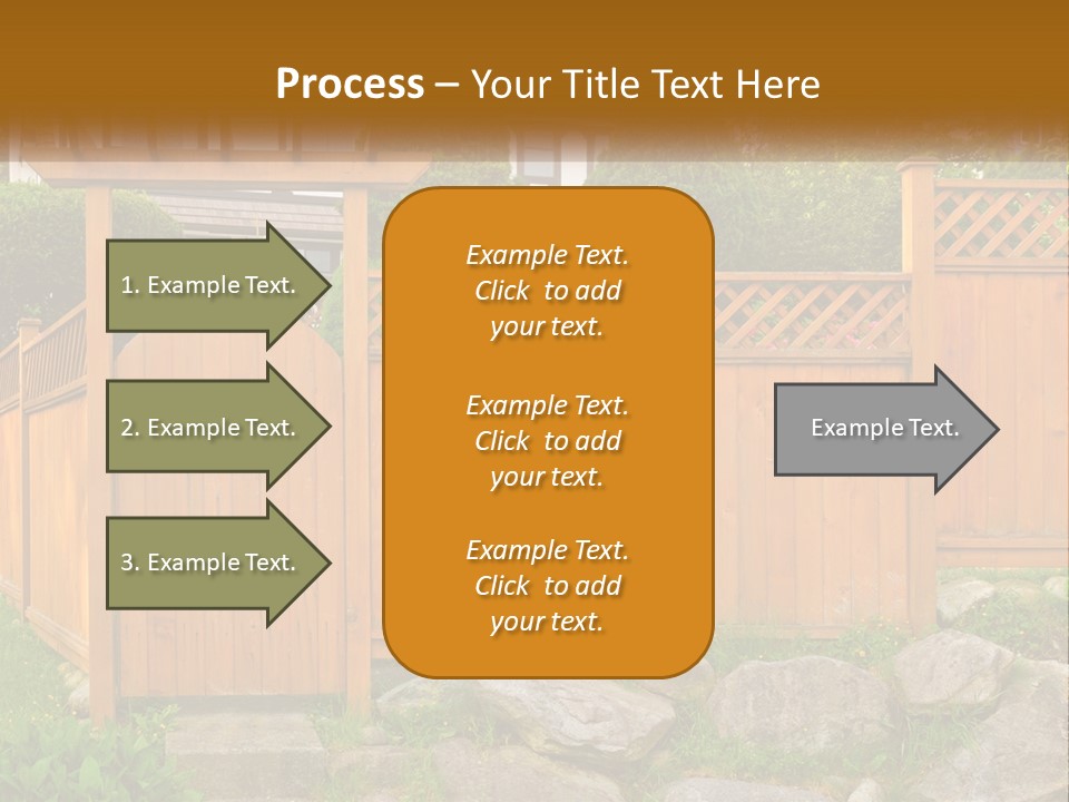 A Wooden Fence With A Gate In Front Of It PowerPoint Template