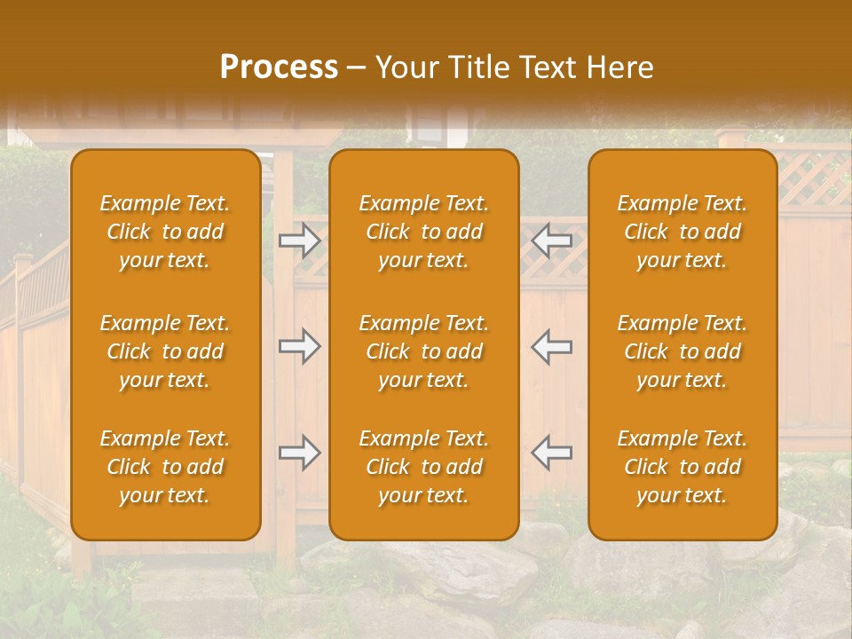 A Wooden Fence With A Gate In Front Of It PowerPoint Template