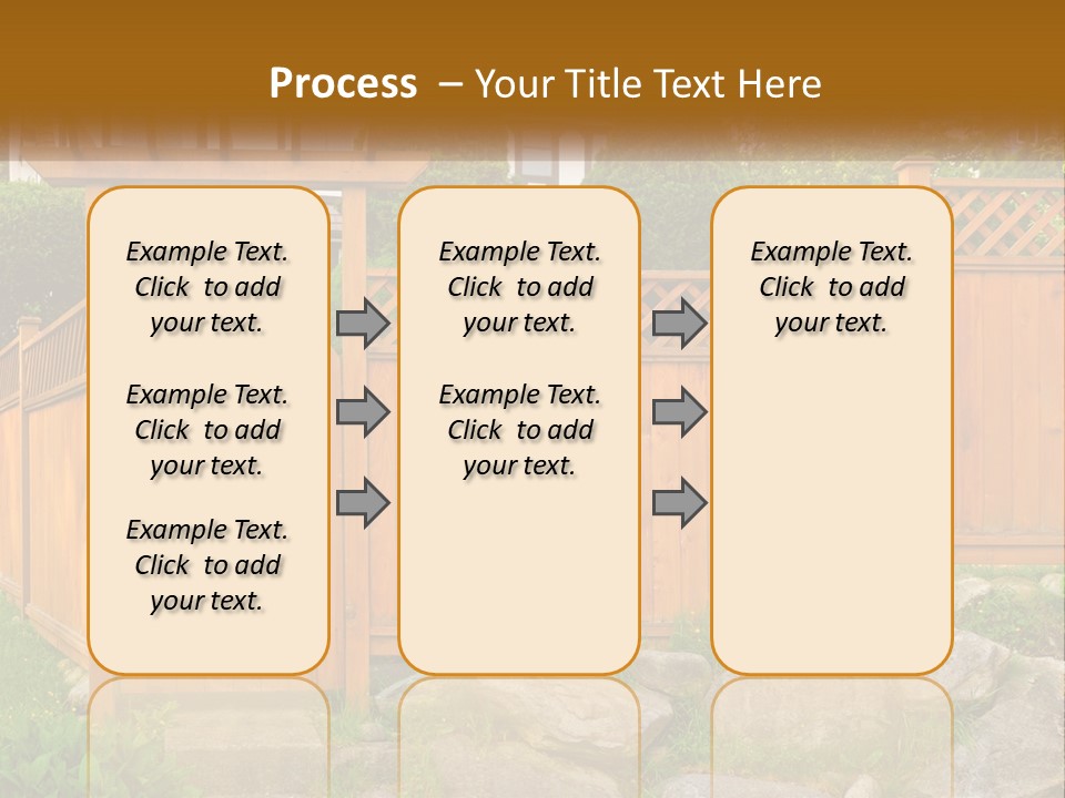 A Wooden Fence With A Gate In Front Of It PowerPoint Template