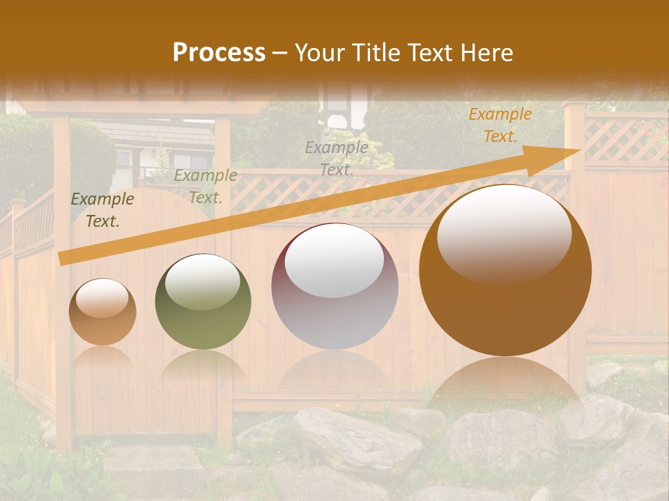 A Wooden Fence With A Gate In Front Of It PowerPoint Template