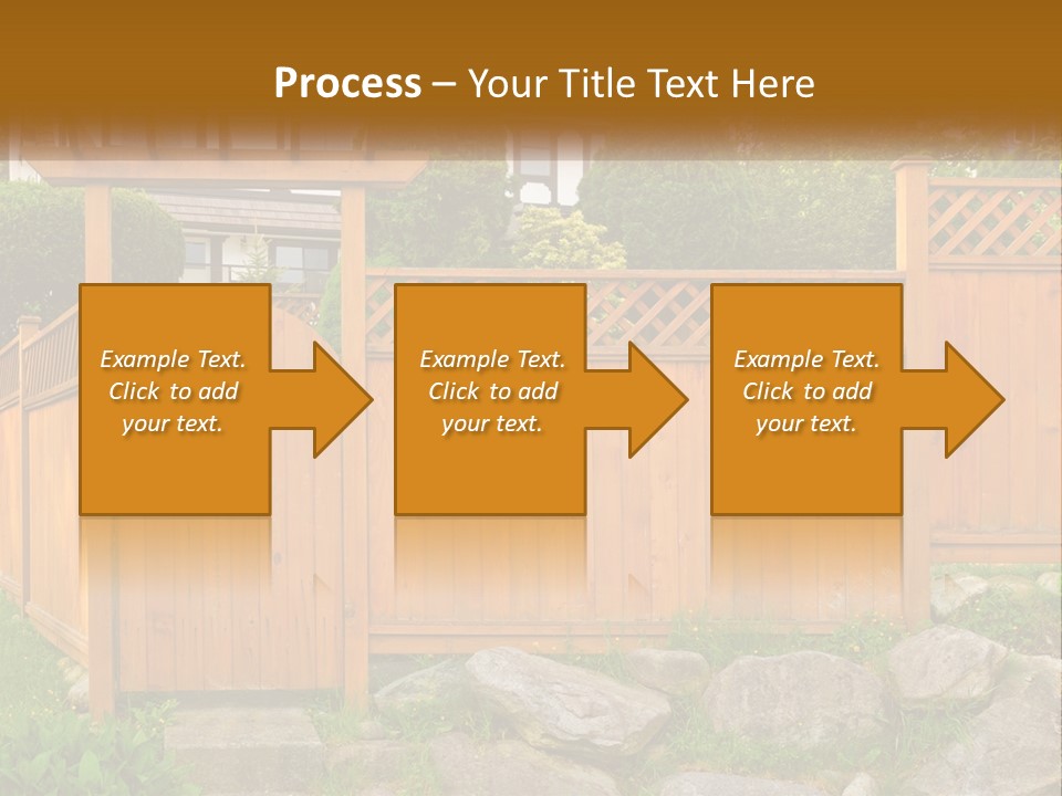 A Wooden Fence With A Gate In Front Of It PowerPoint Template