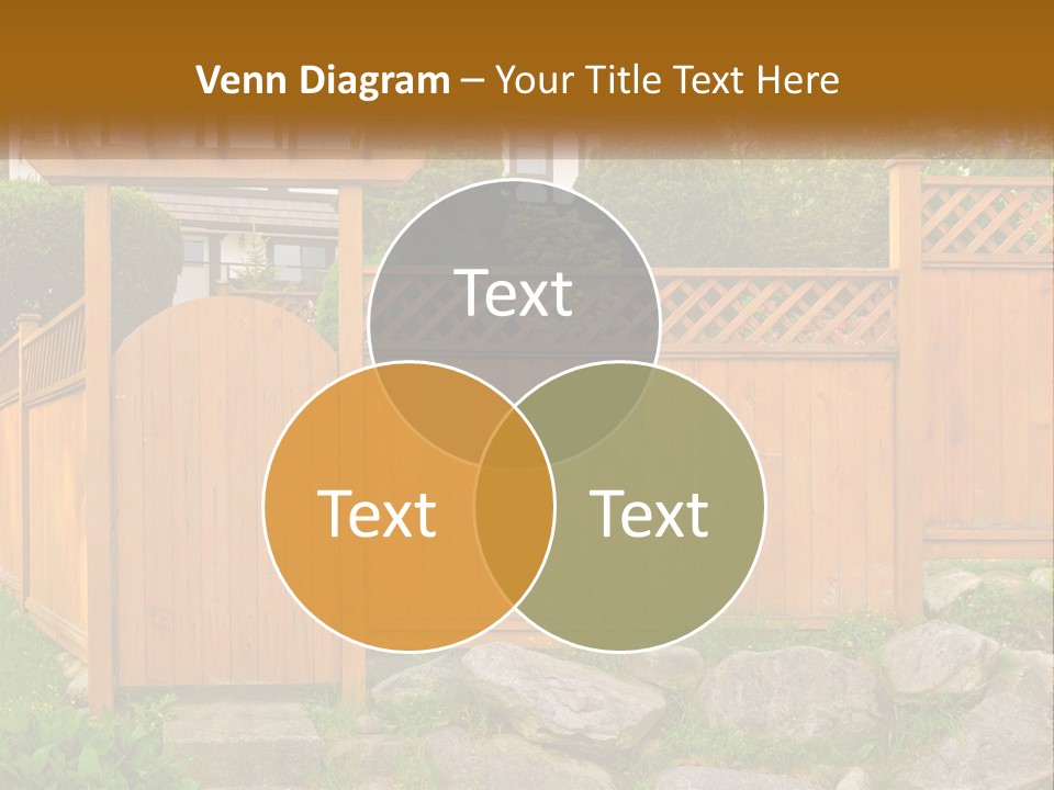 A Wooden Fence With A Gate In Front Of It PowerPoint Template