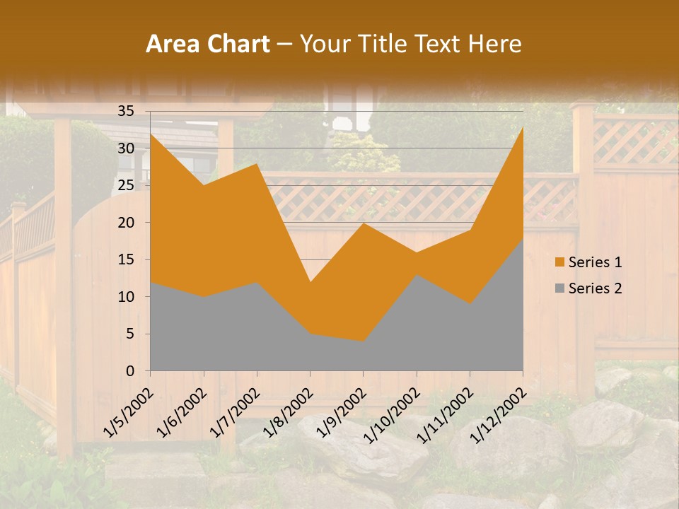 A Wooden Fence With A Gate In Front Of It PowerPoint Template